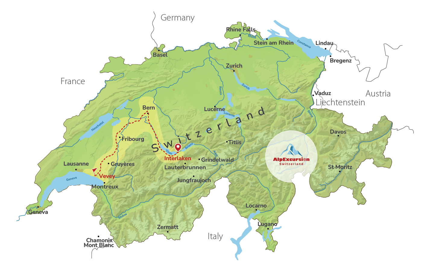 Chaplin’s World & Vevey Discovery from Interlaken