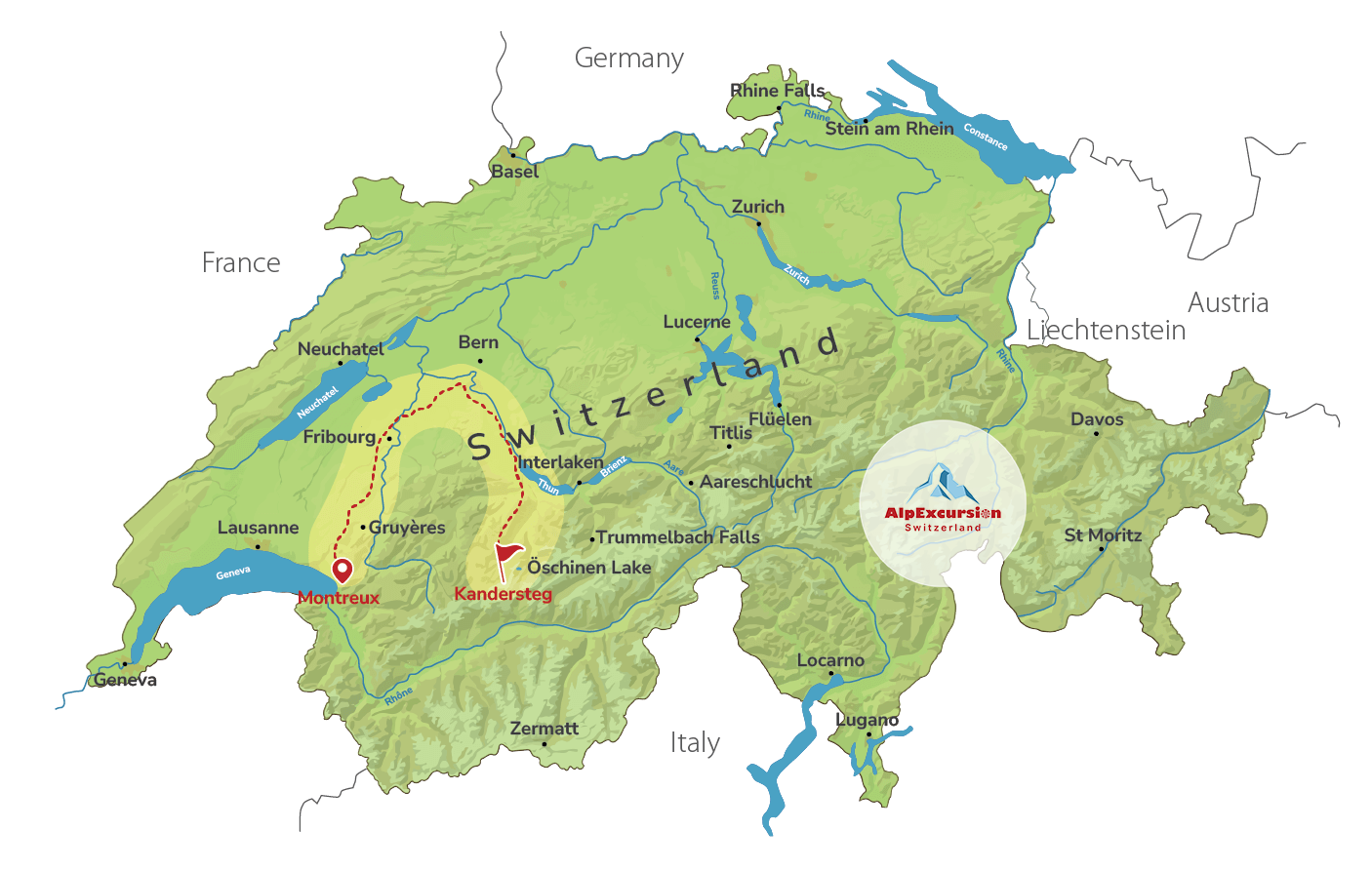Guided Hike: Oeschinen Lake Circular Trail from Montreux