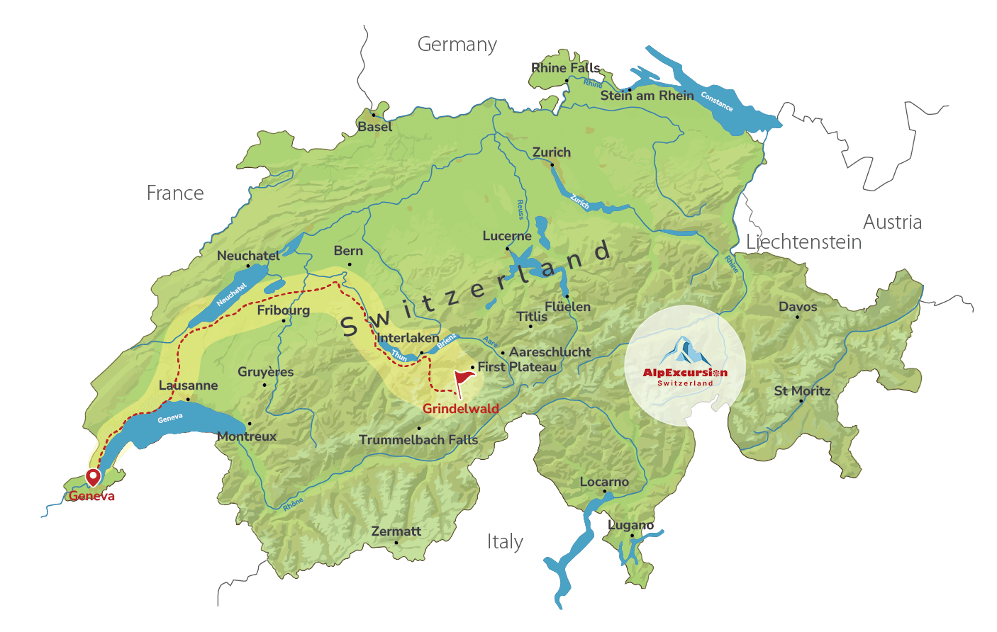 Avventura guidata privata a Grindelwald First da Ginevra