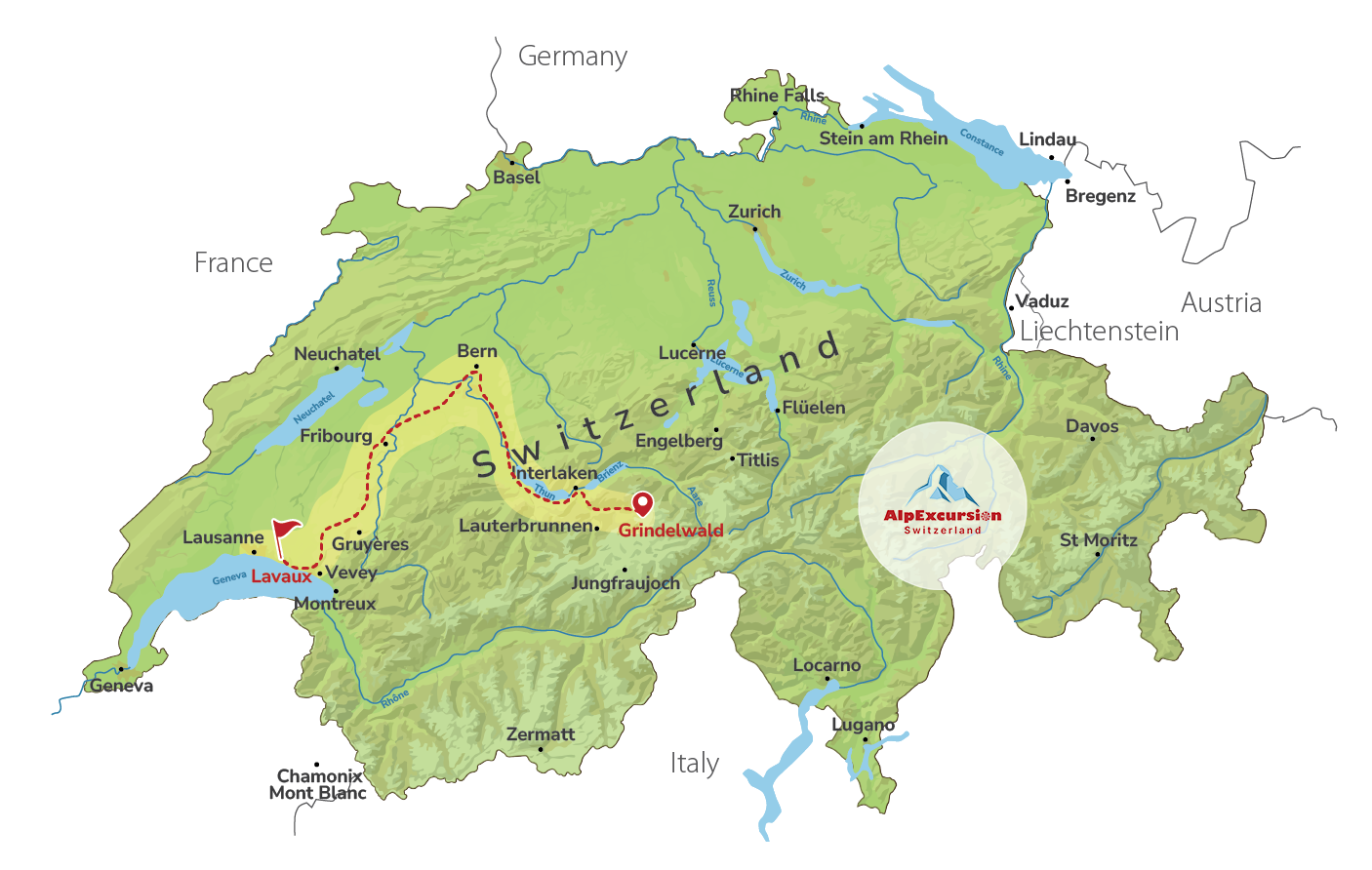 Swiss Wine Tasting in Lavaux Vineyards from Grindelwald