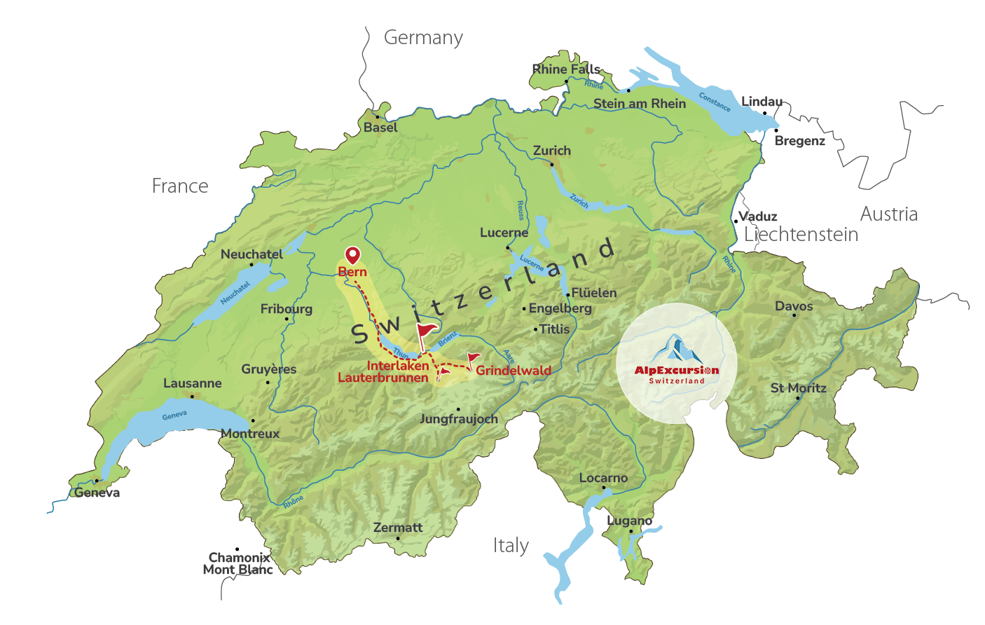 Trip to Interlaken, Lauterbrunnen & Grindelwald from Bern